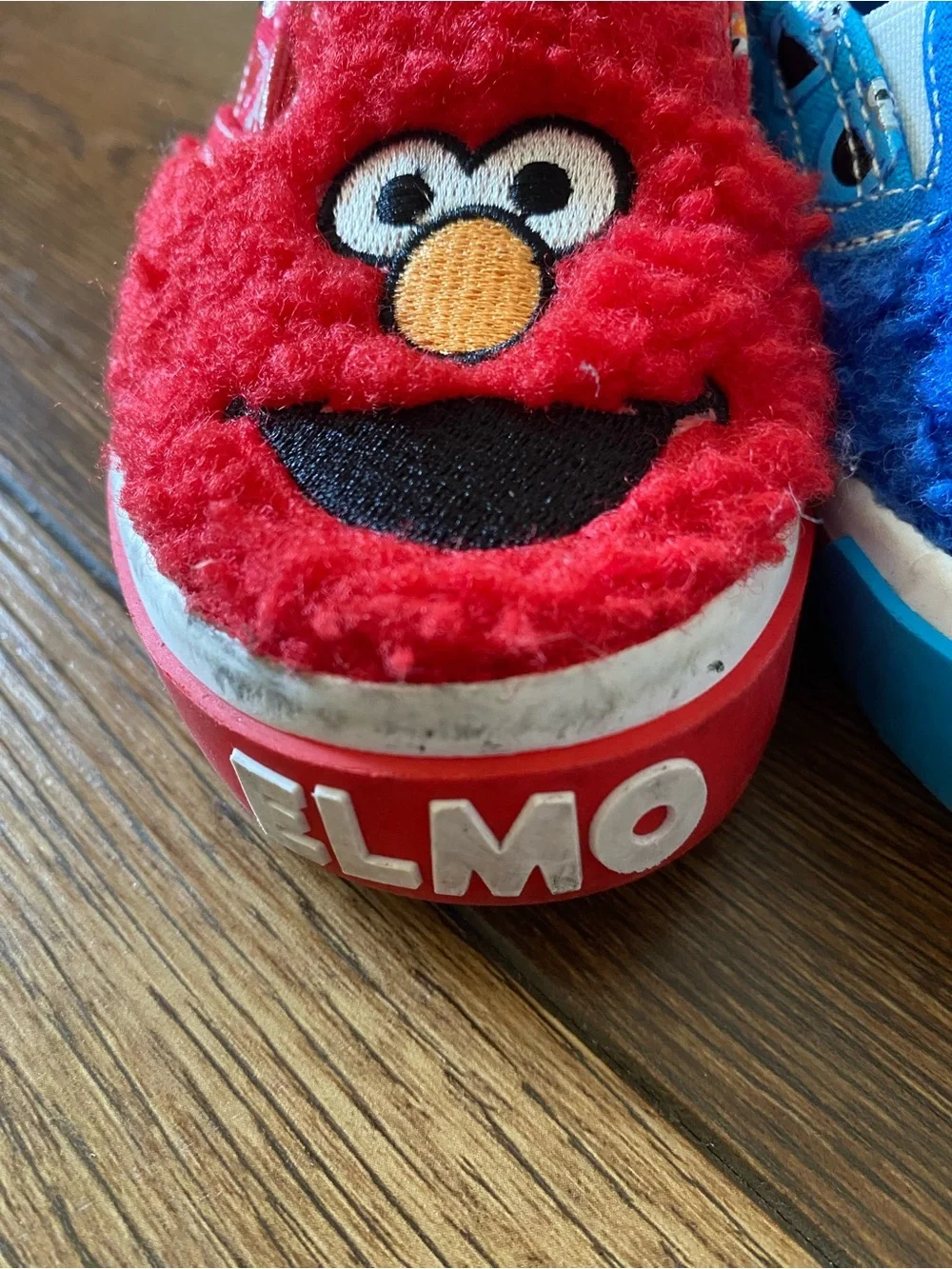 Elmo and Cookie Monster shoes, size 6